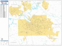 Montgomery Wall Map Zip Code