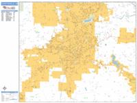 Fayetteville Wall Map Zip Code