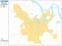 Pine Bluff Wall Map Zip Code