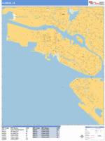 Alameda Wall Map Zip Code