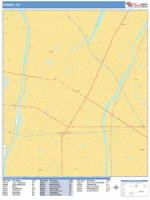 Downey Wall Map Zip Code