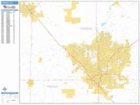 Fresno Wall Map Zip Code