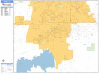 Hemet Wall Map Zip Code