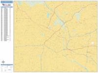 Los Angeles Wall Map Zip Code