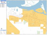 Pittsburg Wall Map Zip Code
