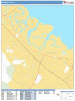 Redwood City Wall Map Zip Code