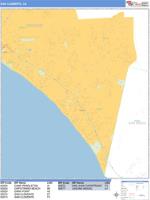 San Clemente Wall Map Zip Code