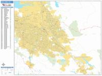 San Jose Wall Map Zip Code