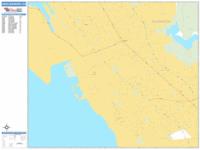 San Leandro Wall Map Zip Code