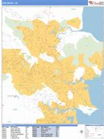 San Rafael Wall Map Zip Code