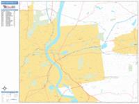 East Hartford Wall Map Zip Code