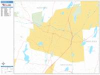 Meriden Wall Map Zip Code
