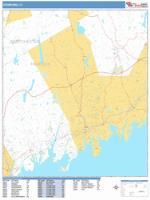 Stamford Wall Map Zip Code