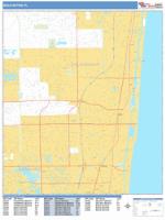 Boca Raton Wall Map Zip Code