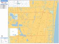 Deerfield Beach Wall Map Zip Code