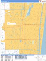 Delray Beach Wall Map Zip Code