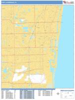 Fort Lauderdale Wall Map Zip Code