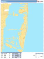 Miami Beach Wall Map Zip Code