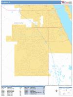 Palm Bay Wall Map Zip Code