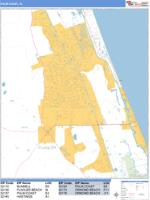 Palm Coast Wall Map Zip Code
