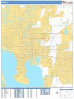 Tampa Wall Map Zip Code