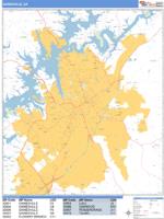 Gainesville Wall Map Zip Code