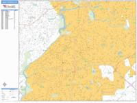 Sandy Springs Wall Map Zip Code