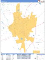 Valdosta Wall Map Zip Code