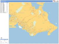 Honolulu Wall Map Zip Code