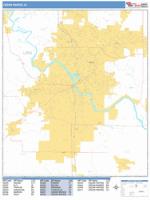 Cedar Rapids Wall Map Zip Code