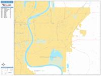 Council Bluffs Wall Map Zip Code