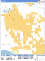 Caldwell Wall Map Zip Code