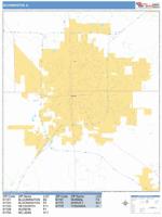 Bloomington Wall Map Zip Code