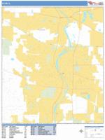 Elgin Wall Map Zip Code