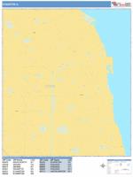 Evanston Wall Map Zip Code