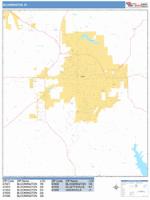 Bloomington Wall Map Zip Code