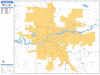 Elkhart Wall Map Zip Code