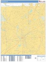 Indianapolis Wall Map Zip Code