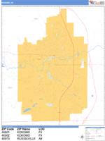 Kokomo Wall Map Zip Code