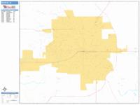 Muncie Wall Map Zip Code