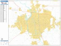 Wichita Wall Map Zip Code