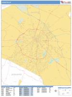Lexington Wall Map Zip Code