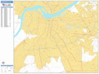 Louisville Wall Map Zip Code