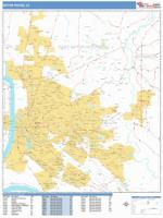 Baton Rouge Wall Map Zip Code