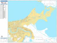 New Orleans Wall Map Zip Code