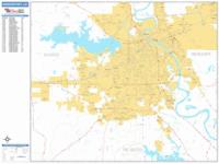 Shreveport Wall Map Zip Code