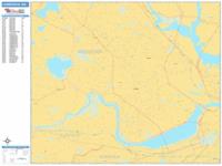 Cambridge Wall Map Zip Code