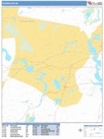 Framingham Wall Map Zip Code