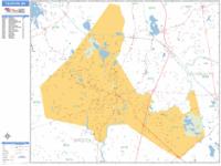 Taunton Wall Map Zip Code