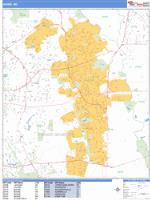 Bowie Wall Map Zip Code